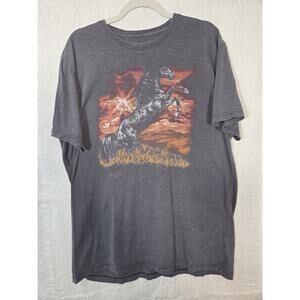 Suburban Riot Vintage Looking Graphic Horse Painting Men's T-shirt